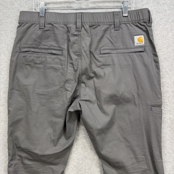 Carhartt Pants Mens 36x30* Steel Grey Force Twill 5 Pocket Relaxed Work Utility - Picture 5 of 12